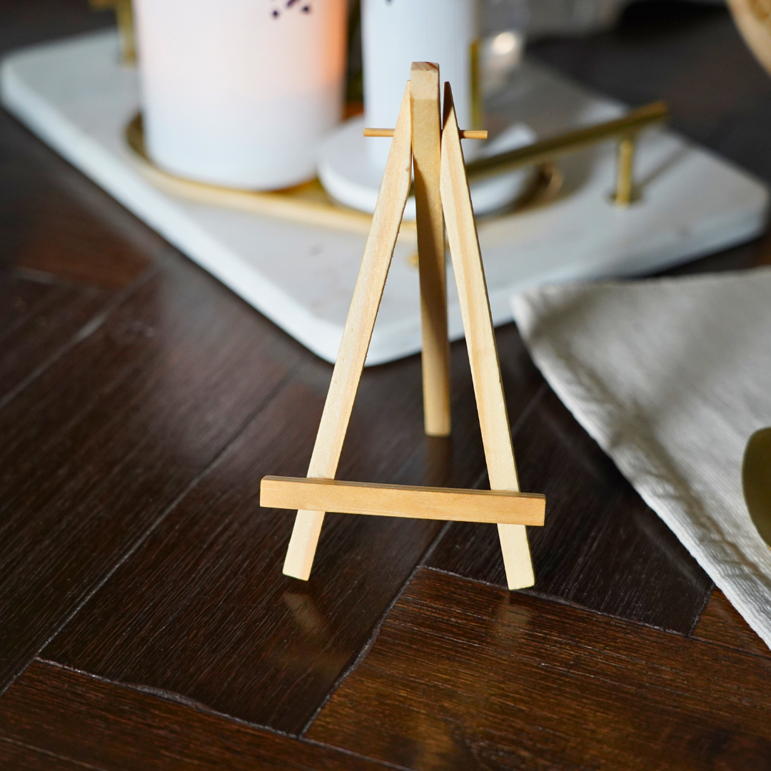 Edle Ramadan Dua-Tafel aus Acrylglas – Mit Holzstaffelei