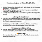 Hochwertige Acrylglas-Dua-Tafel - ≈A5 – Wähle aus 4 Varianten! (inkl. Klebepads)